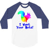 i want your nuts 3/4 Sleeve Shirt