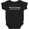 blow me if i'm Baby Bodysuit