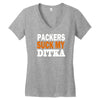 chicago bears tee packers can suck my ditka Women's V-Neck T-Shirt