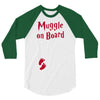 Muggle On Board Red 3/4 Sleeve Shirt