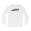 evolution of snooker or pool ape to player mens black new t shirt top Long Sleeve Shirts