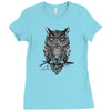 owl Ladies Fitted T-Shirt