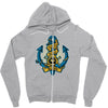 king of pirates anchor Zipper Hoodie