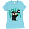 mo hawk ninja Ladies Fitted T-Shirt