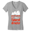 can't scare me halloween funeral direct Women's V-Neck T-Shirt