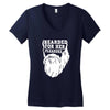 bearded for her pleasure Women's V-Neck T-Shirt