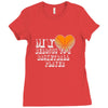 my heart basketball Ladies Fitted T-Shirt