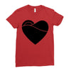 black heart Ladies Fitted T-Shirt