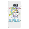 unicorns are born in april cute unicorn Samsung Galaxy S7