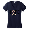 Hope Uterine Cancer Awareness Women's V-Neck T-Shirt