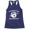 the rotation of the earth Racerback Tank