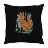 polygon fox graphic Throw Pillow