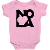 love nola new orleans american jazz blues music t shirt Baby Onesie