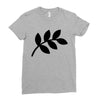 daun hitam Ladies Fitted T-Shirt