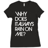 why does it always rain on me Ladies Fitted T-Shirt