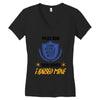 police mom  i rised mine Women's V-Neck T-Shirt