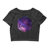 d20 galaxy Crop Top