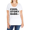 cool story bro Ladies Curvy T-Shirt