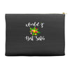 world's best sister with flowers. Accessory Pouches