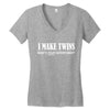 i make twins what's your superpower Women's V-Neck T-Shirt