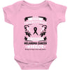Never Underestimate the Strength of a Melanoma Cancer Warrior Baby Bodysuit