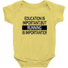 running is importanter Baby Bodysuit