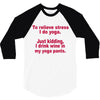 drink wine in ractangle 3/4 Sleeve Shirt