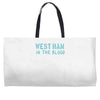 west ham in the blood retro style new Weekender Totes