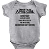 Smartass April Girl Baby Onesie