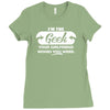 i'm the geek your girlfriend wishes you were Ladies Fitted T-Shirt