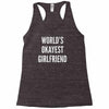 world's okayest girlfriend Racerback Tank