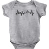 Heart Beats Mountain Baby Bodysuit