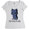 don't tell me to smile Women's Triblend Scoop T-shirt