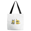totoro &amp; pikachu onesie Tote Bags