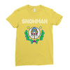snowman christmas Ladies Fitted T-Shirt