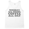 whiskey all night coffee all day Tank Top