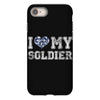 i love my soldier navy camouflage iPhone 8