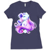 Shining Beautiful Unicorn Ladies Fitted T-Shirt