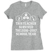 This Teacher Survived The 2016 2017 School Year Ladies Fitted T-Shirt