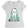 scream floral Women's Triblend Scoop T-shirt