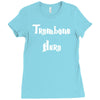 trombone hero funny music Ladies Fitted T-Shirt