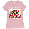 pug dog christmas Ladies Fitted T-Shirt
