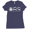 eat sleep scuba dive Ladies Fitted T-Shirt