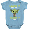Learn It You Will Teach It I Shall Cute Yoda Baby Bodysuit