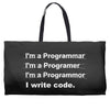 Revolution I Write Code Weekender Totes