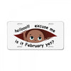 February Peeking Out Asian Baby Boy License Plate