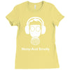 noisy and smelly hazard warnign sign Ladies Fitted T-Shirt