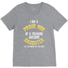 i'm a proud mom of a freaking awesome daughter V-Neck Tee