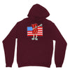 bacon american flag dab Unisex Hoodie