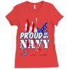 navy dad Ladies Fitted T-Shirt